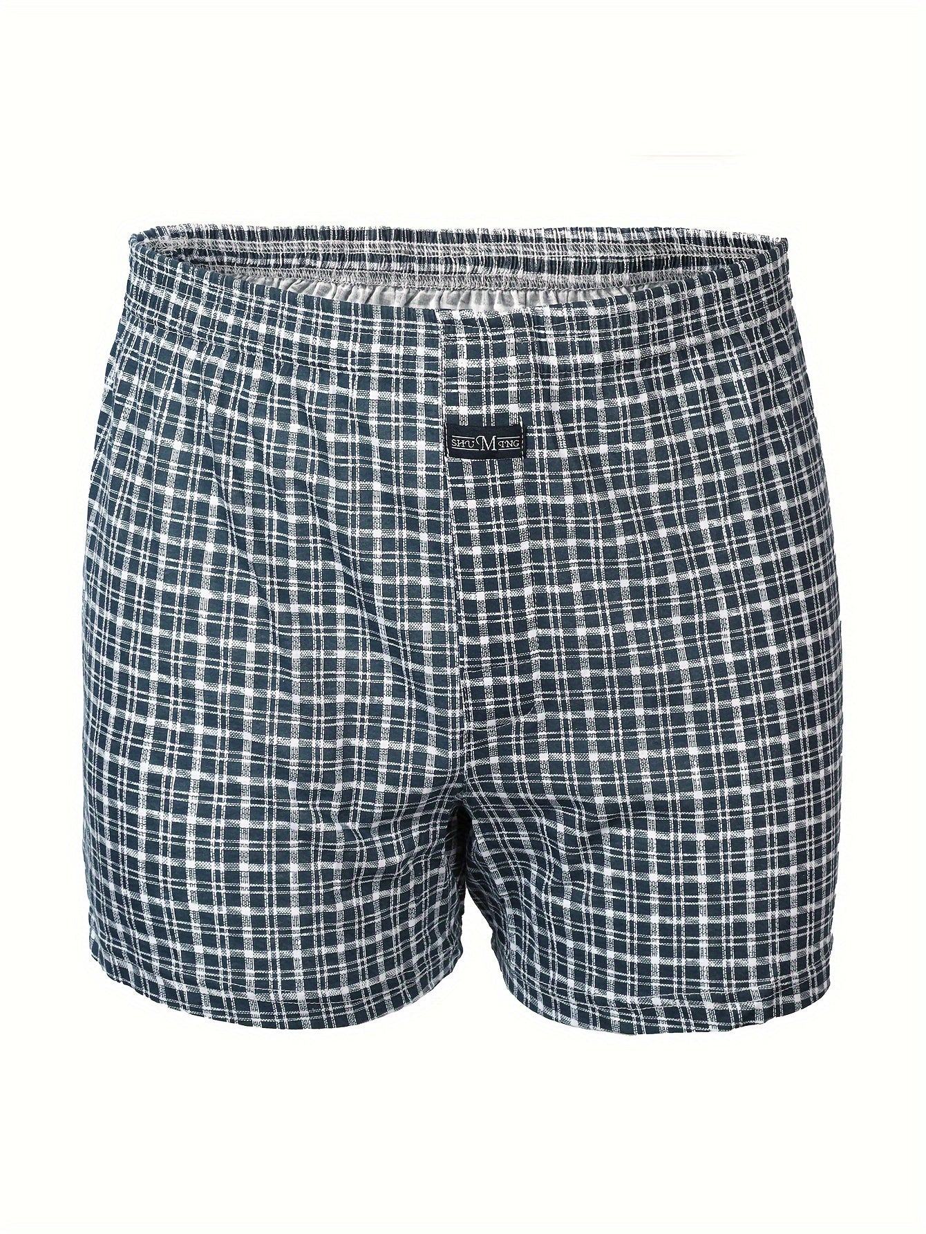 Men's cotton Comfortable Plaid Boxers Underwear