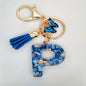 Blue Butterfly Alphabet Initial Keychain - Cute Resin Charm for Bags and Daily Use - Hiccupzz