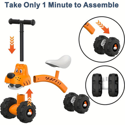 Baby Balance Bike for 1-2 Year Old Boys & Girls - 12-24 Month Toddler Bike, No Pedal Riding Toy with 4 Wheels