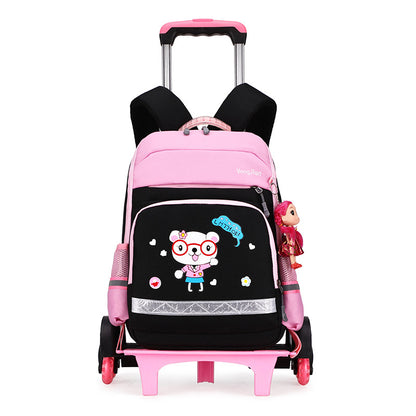 American Detachable Trolley  Bag For Elementary School Students - Hiccupzz