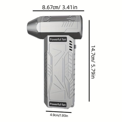 130,000 Turns High-Speed Turbo Fan - Powerful & Portable Handheld Fan for Camping, Hiking & Outdoor Activities