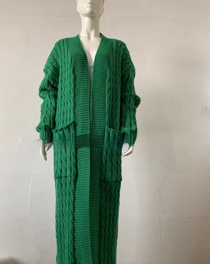 Women's Long Knit Sweater Coat - Hiccupzz
