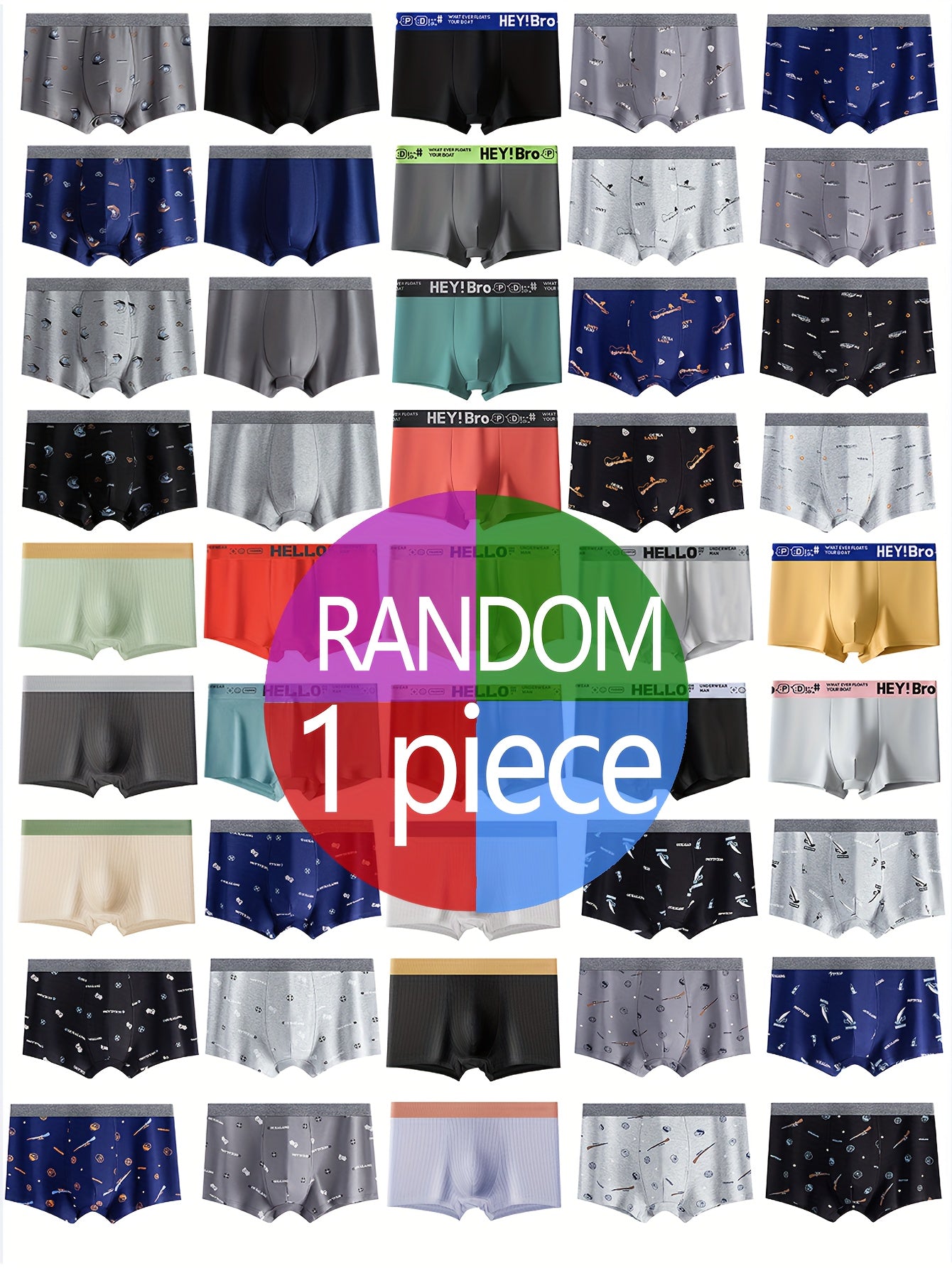 Men's Boxer Briefs - Cotton Underwear in Fashion Patterns, Casual Breathable & Comfortable, Available in 1/3/5/10 Packs, Plus Size Options