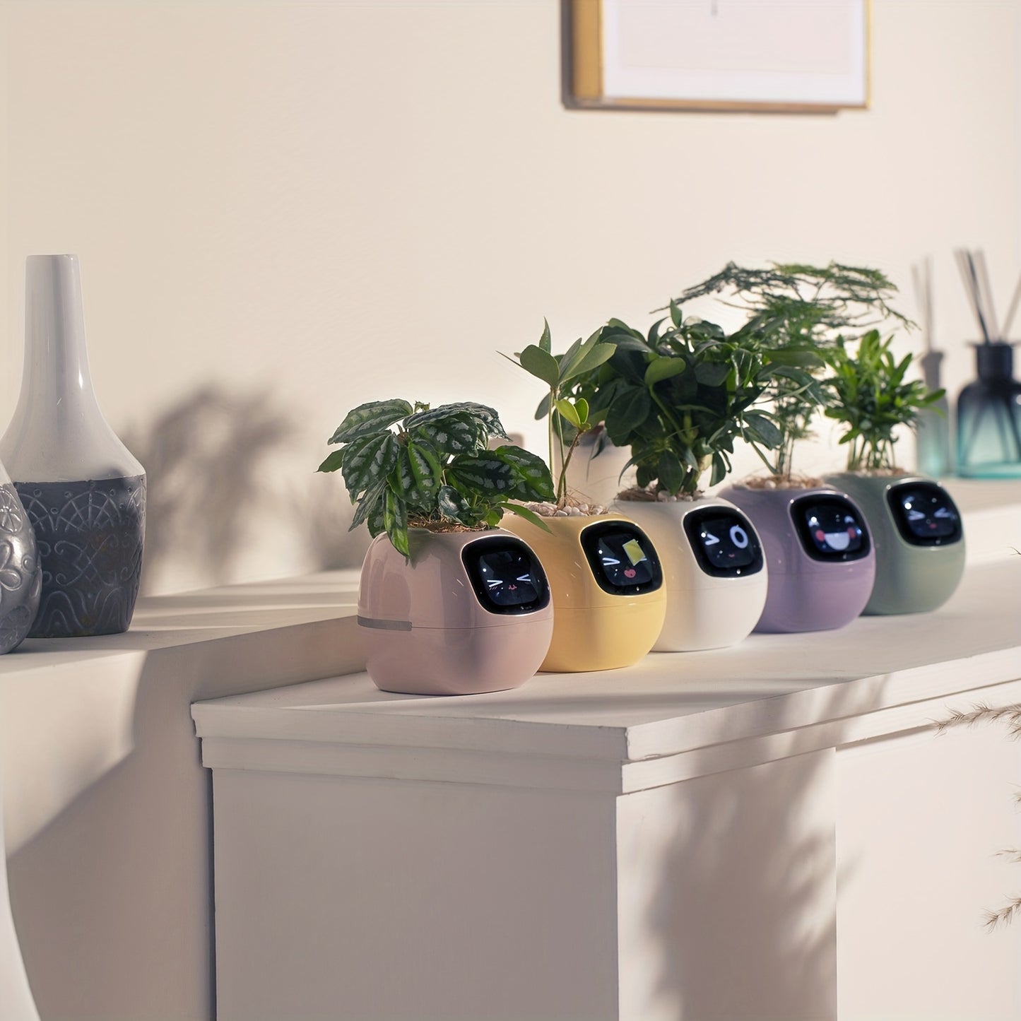 Smart Mini Planter - Electronic Pet, Perfect Halloween & Christmas Desk Decor Gift