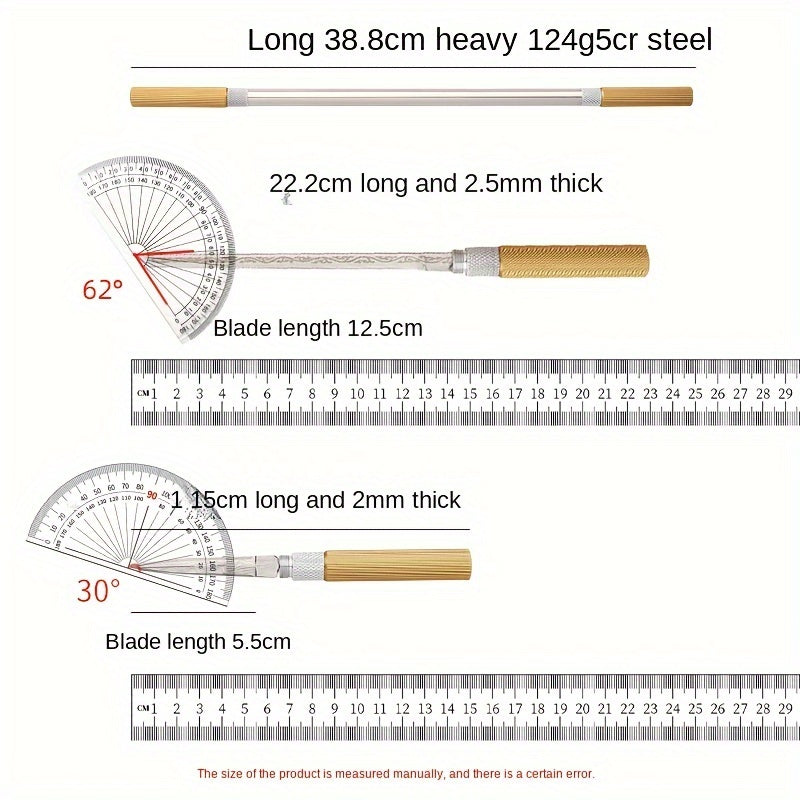 Wukong Stick - All Steel Forged Fruit Knife, Ruyi Golden Hoop Stick, Mini Stainless Steel Meat Eating Knife, Camping Peeling Knife