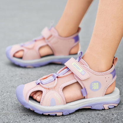 New Anti Slip Children's Baotou Middle And Big Children's Soft Sole Sports Shoes - Hiccupzz
