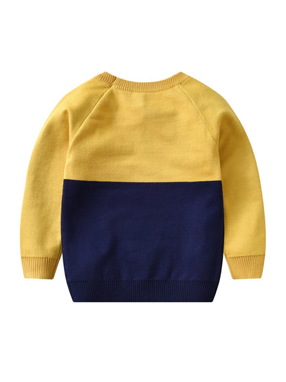 Children's Lion Print Knit Sweater - Warm Winter Cozy Wear - Hiccupzz