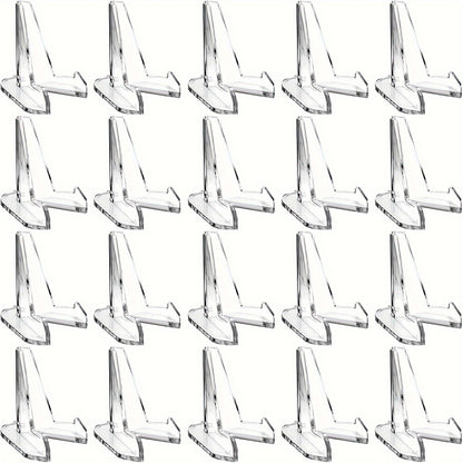 Acrylic Easel Stands: Clear Mini Coin Display Holders (2/5/10/20/40 pcs) for Air-Tite Coins, Pocket Watches, Capsules, and Medals (2.16 Inch Tall) - Hiccupzz