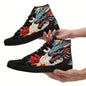 Men's Dragon Pattern High Top Skateboard Shoes - Non-Slip, Durable Lace-Up Sneakers - Hiccupzz