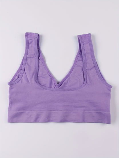 8-Pack Elegant Seamless Wireless Sports Bras for Women, Breathable & Comfortable, Ideal for Running & Fitness Activities - Hiccupzz