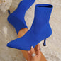 Women's Elegant Pointed Toe Ankle Boots - All-Season Slip-On Dress Boots with Stiletto Heel - Hiccupzz