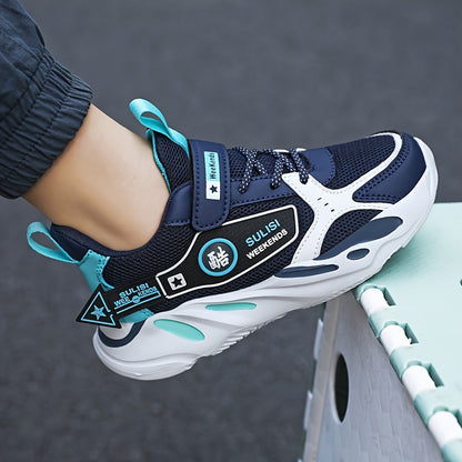 Boys' Casual Low-Top Mesh Sneakers - Breathable, Non-Slip Running Shoes for All Seasons. - Hiccupzz