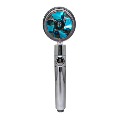Shower Head Water flow 360 Degrees Rotating With Small Fan ABS Rain High Pressure Spray Nozzle Bathroom Accessories - Hiccupzz