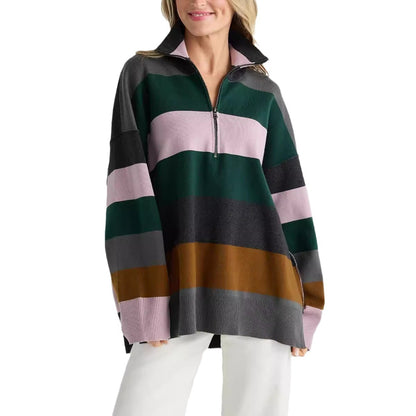 Women's Half Zip Turtleneck Pullover Long Sleeve - Hiccupzz