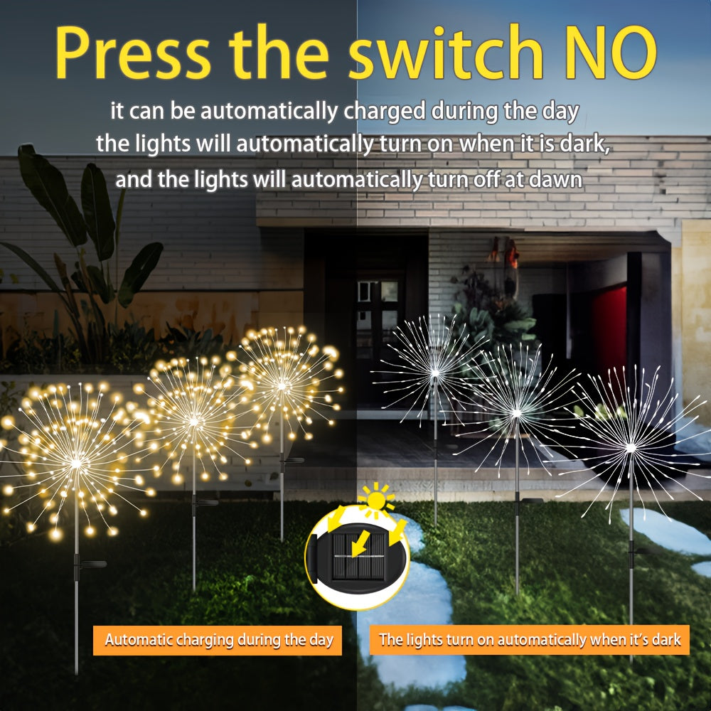 Solar LED Decorative Lights, 8 Lighting Modes for Path and Villa Festival Decoration