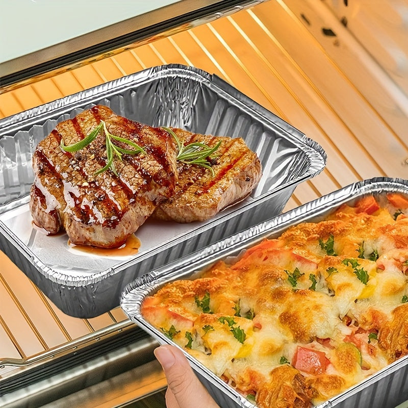 40-Pack Disposable Aluminum Foil Pans with Lids - 5.5" x 4.3" Food Containers. Perfect for  Celebration