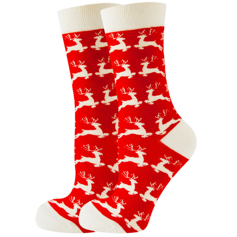 Men's Holiday Reindeer Pattern Knit Socks