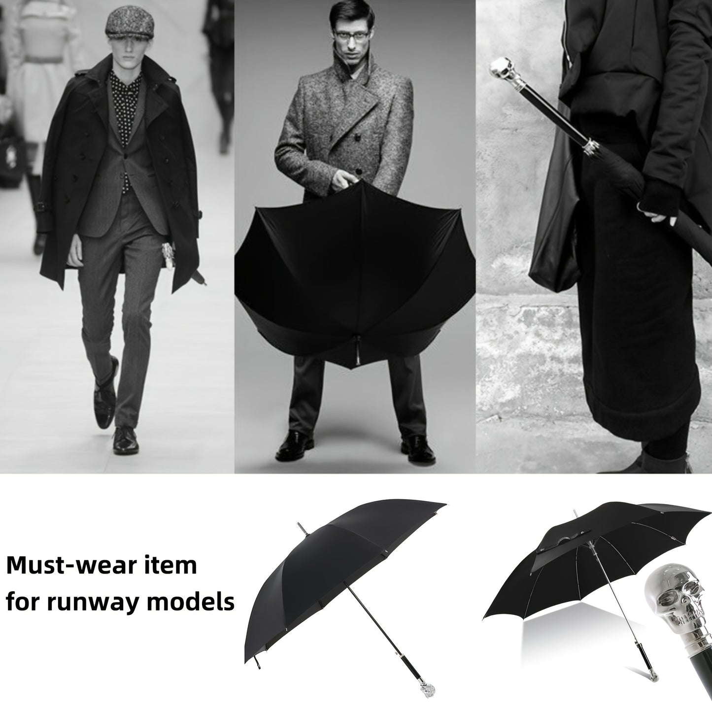 Premium British Style Long Handle Umbrella - Waterproof