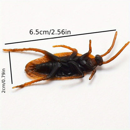 Realistic Brown Cockroach Prank Set (5 Pcs): Perfect for Parties, Holidays, and Halloween (2.56 x 0.79 inches) - Hiccupzz