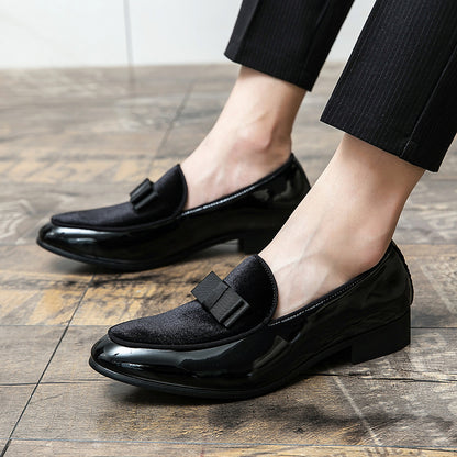 Large Size Men's Leather Shoes Pointed Toe Business Formal Wear Trend - Hiccupzz