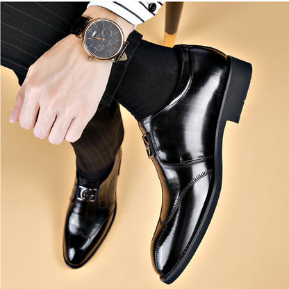 Mens Fashionable And Versatile Casual Business Leather Shoes - Hiccupzz