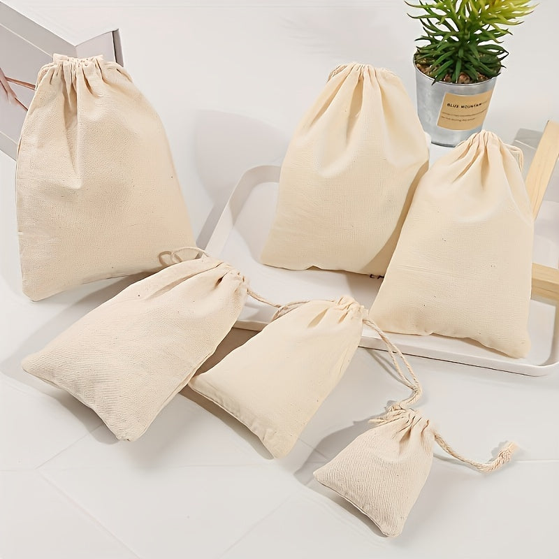 Canvas Drawstring Pouch: Versatile Storage for Jewelry, Party Favors, and Wedding Decorations