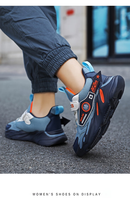 Boys' Casual Low-Top Mesh Sneakers - Breathable, Non-Slip Running Shoes for All Seasons. - Hiccupzz