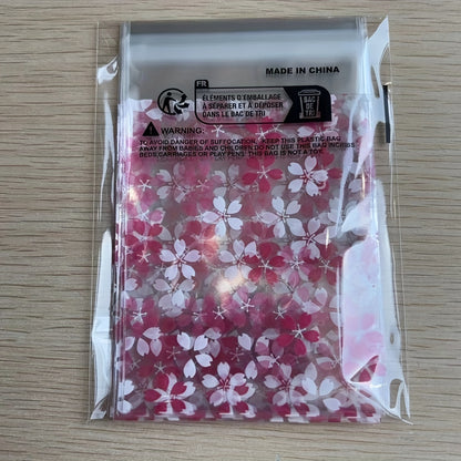 25PCS Floral Printed Polypropylene Gift Bags with Sakura Blossom Design – Clear, Durable OPP Plastic Pouches for Packaging Jewelry, Cookies, and Favors, Ideal for Party and Wedding Gifts - Hiccupzz