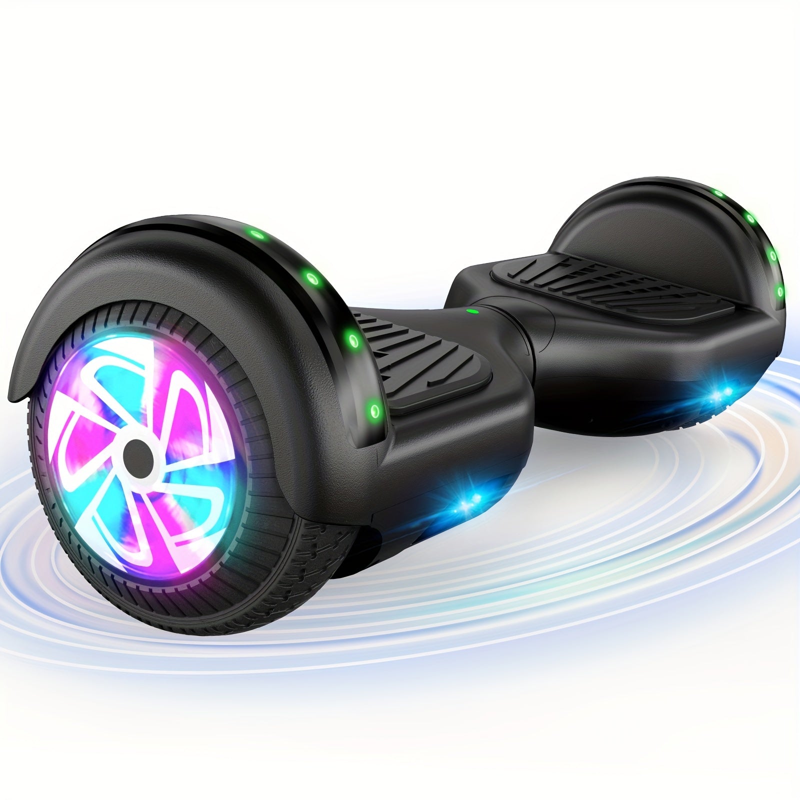 SISIGAD Wireless Hoverboard, 6.5" Listed Two Wheel Self Balancing Electric Scooter with LED Lights, Black - Hiccupzz