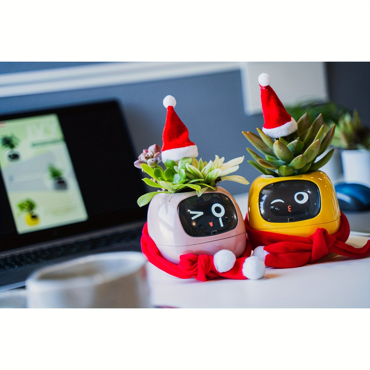 Smart Mini Planter - Electronic Pet, Perfect Halloween & Christmas Desk Decor Gift