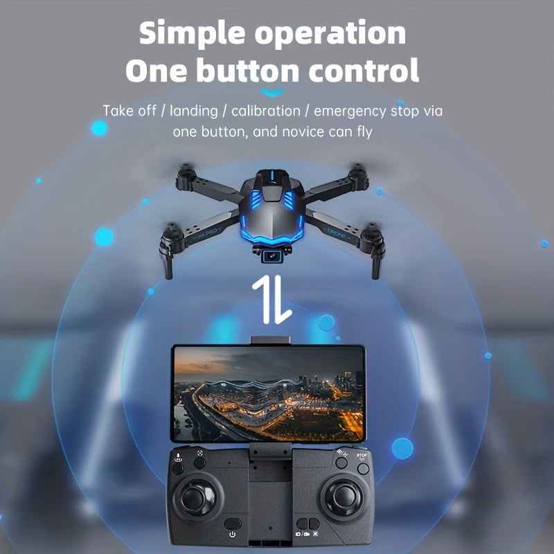 XKRC X6 Foldable Drone with Camera, Obstacle Avoidance, Gravity Mode, and More - Includes Carrying Bag