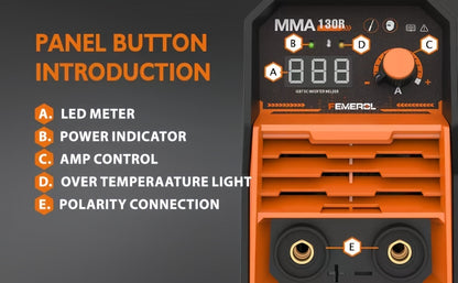 130A Stick Welder, Mini and Portable MMA Welder Hot Start 110V ARC Welding Machine Digital Display IGBT Inverter Welder