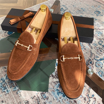 Soft Structure Suede Horsebit Slip On Shoes For Men - Hiccupzz