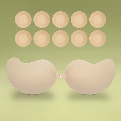 Strapless Reusable Breast Pasties - Invisible Self-Adhesive Nipple Covers for Women's Lingerie & Underwear - Comfortable and Discreet Solution for Lift and Coverage - Hiccupzz
