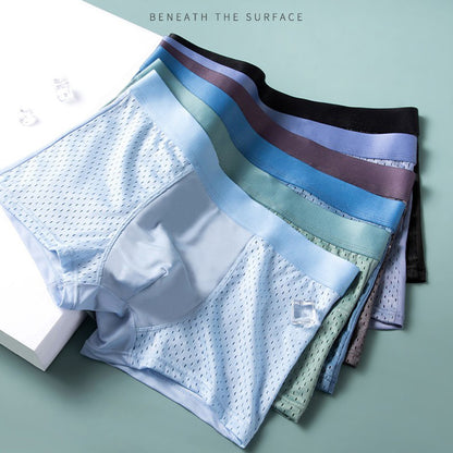 Men's Ice Silk Mesh See Through Breathable Boxer Briefs - Hiccupzz