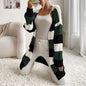 Women's Fashion New Arrival Long Buttonless Colorblock Sweater Jacket - Hiccupzz