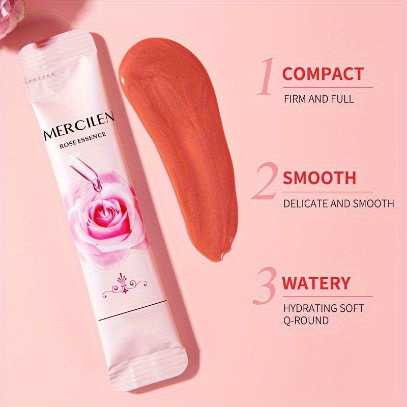 6g*10pcs Rose Collagen Soft Mask - Moisturizing and Cleansing Peeling Mask for Smooth, Hydrated Skin with Reduced Blemishes and Smooth Pores - Portable Packaging Included