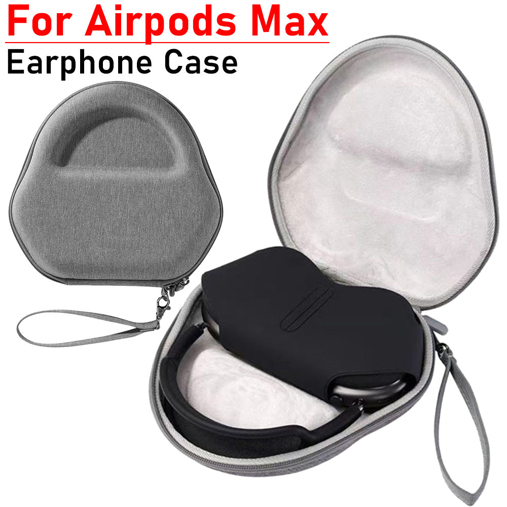 Travel Carrying Case, Protective Pouch for AirPods Max, Wireless Headphone Case with Hand Strap, Storage Bag for AirPods Max