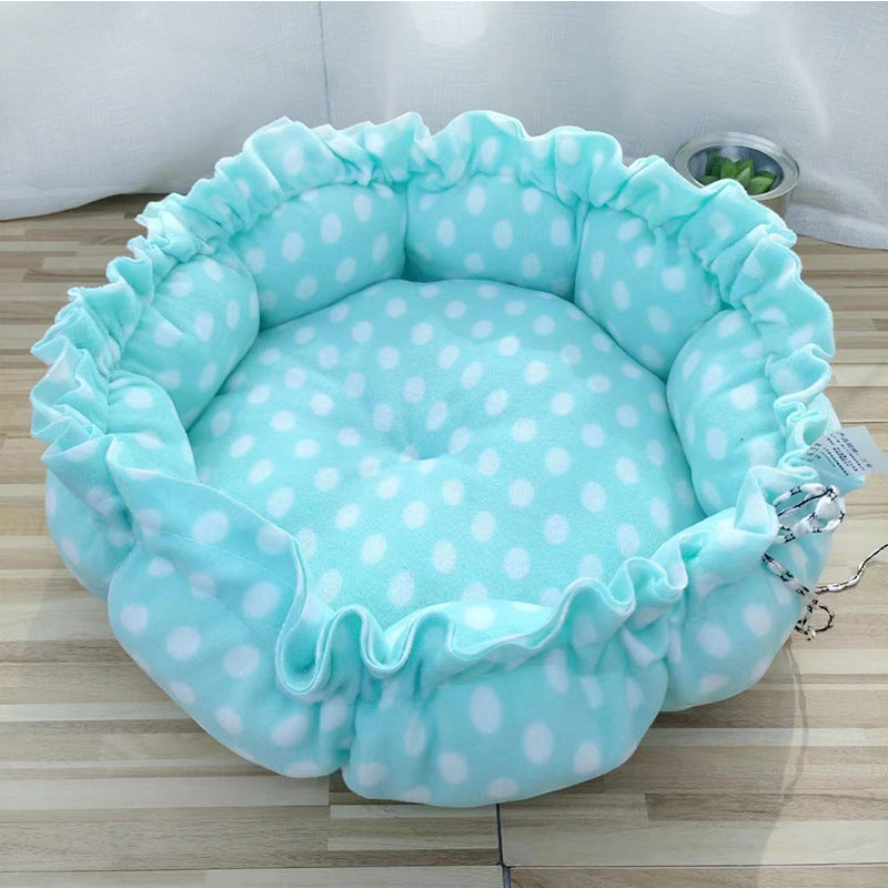 135cm Fluffy Cotton Pet Sleeping Nest & Play Gym Mat with Arch Toys