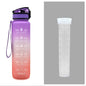 1L Tritan Water Bottle With Time Marker Bounce Cover Leakproof Cup For Sports Fitness