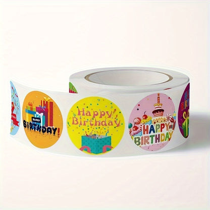 500 Pcs Cartoon Birthday Blessing Stickers – 8 Self-Adhesive Designs, Perfect for Handmade Decorative Seals, Teacher Rewards, and Holiday Decorations - Hiccupzz