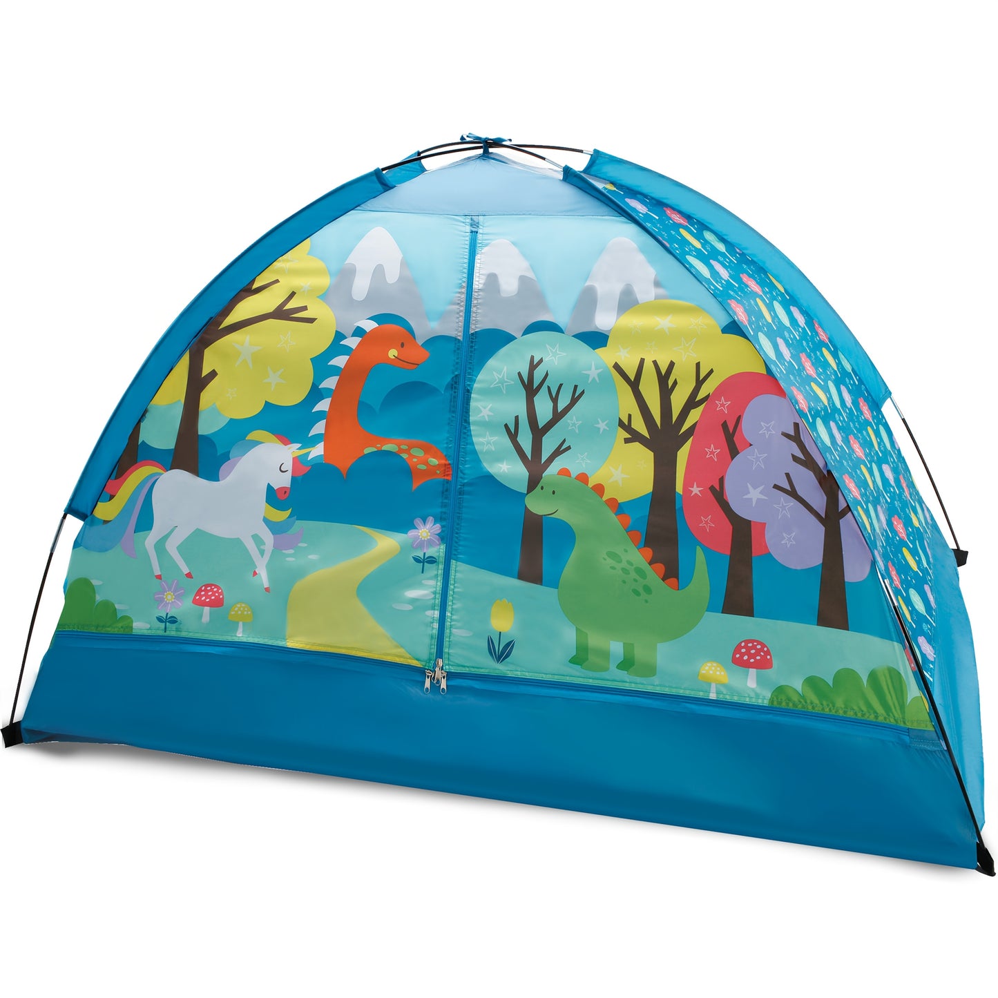 Youngsters' Forest Dinosaur Play Tent - Durable Polyester, Easy Assembly, Breathable Mesh Panels, 60"L x 36"W x 36"H - Perfect for Indoor & Outdoor Fun