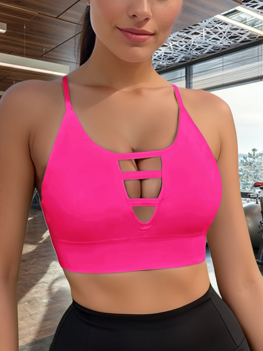 Women's Cut-Out Front High-Elastic Sports Bra