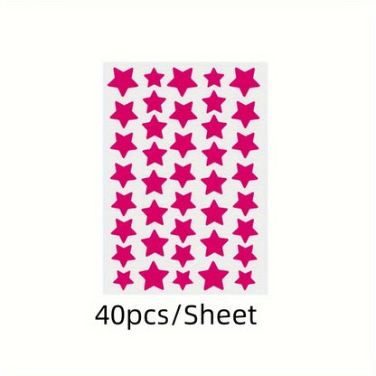 Vibrant Star-Shaped Plastic Appliques: 40/240 Count for DIY Crafts, Scrapbooking, and Party Decor - Reusable and Versatile - Hiccupzz