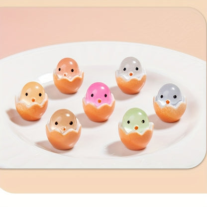 Luminous Mini Chicken Figurine: Resin Eggshell Design for DIY Micro Landscapes, Halloween, and Christmas Decorations - Hiccupzz