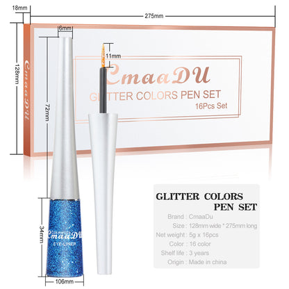 Fashion Creative Glitter Powder Liquid Eyeliner Set - Hiccupzz