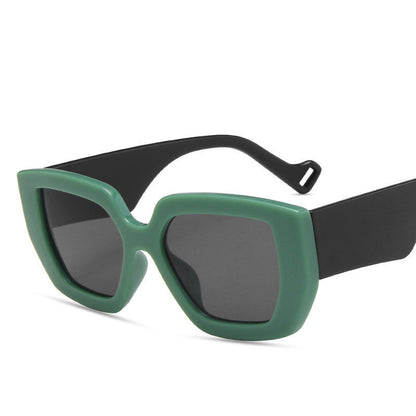 Side Sunglasses Personality Polygon Contrast Sunglasses Retro Sunglasses - Hiccupzz