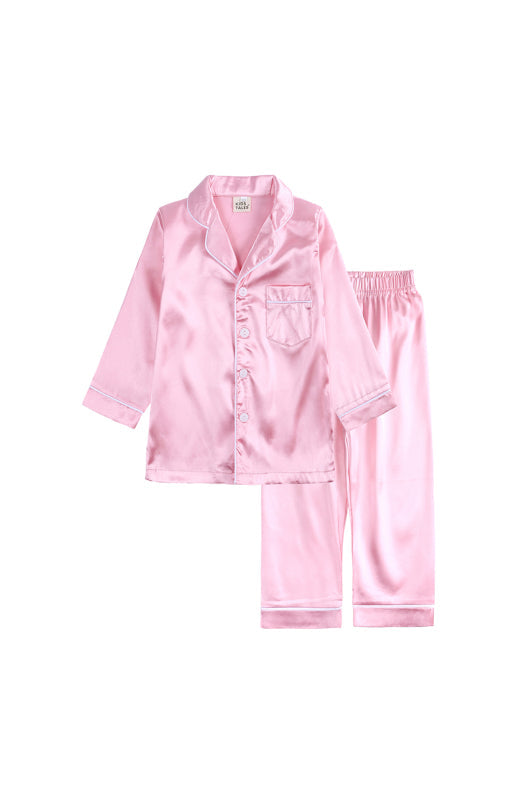 Children's Satin Long Sleeve Home Pyjama Sets