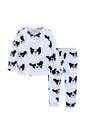 Children's Eyelash Cloud Print Brushed Children's Homewear Cotton Set - Hiccupzz