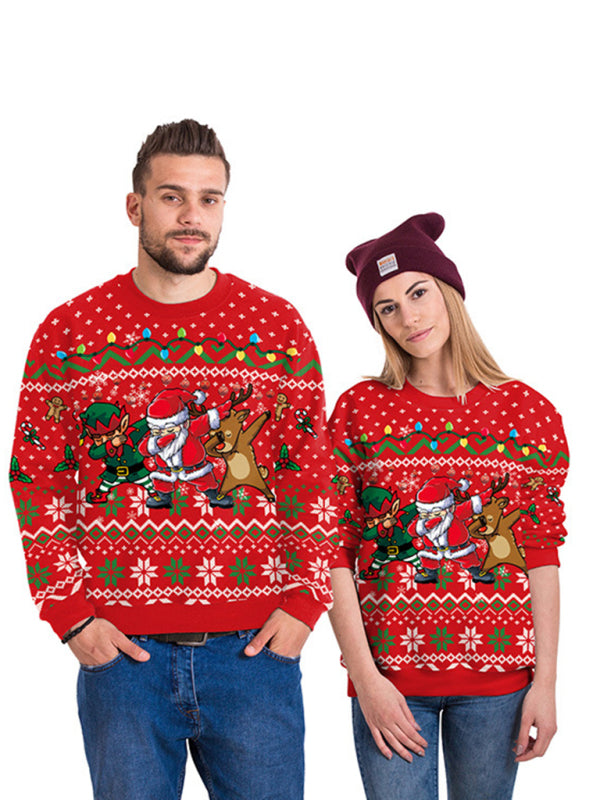 Christmas Santa Reindeer Knit Sweater